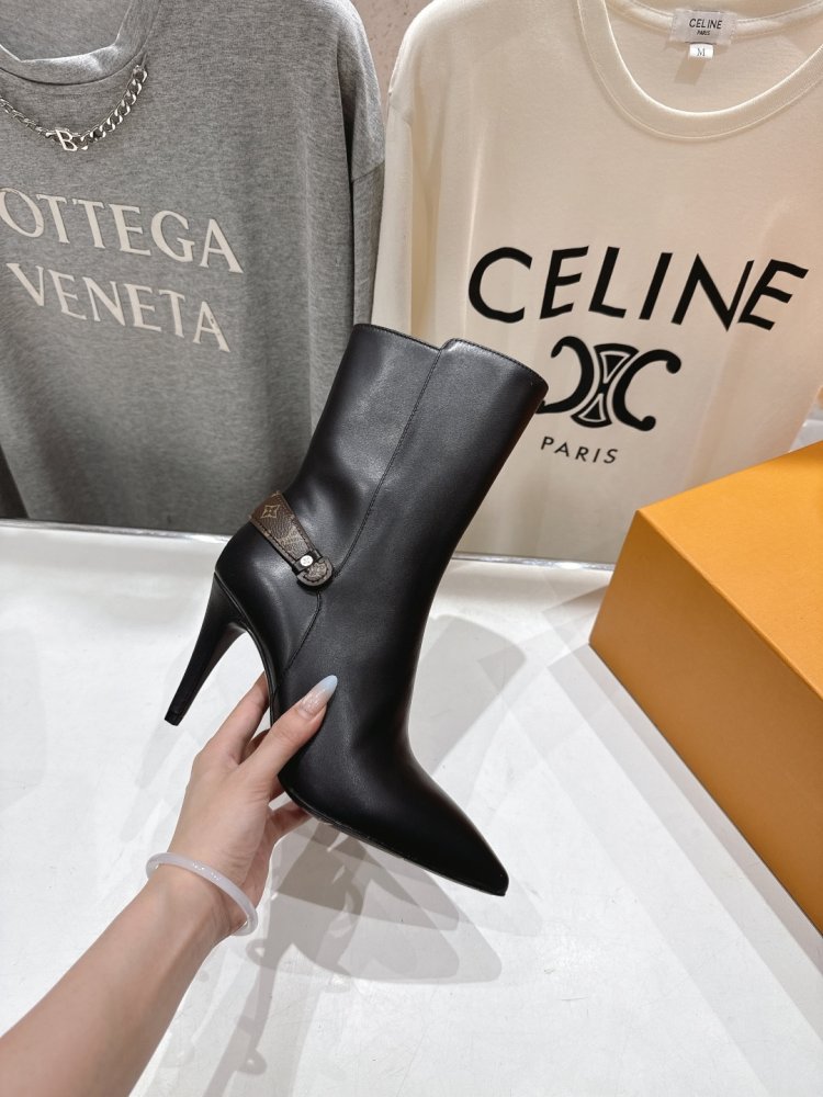 Ботильоны на высоком каблуке фото 5