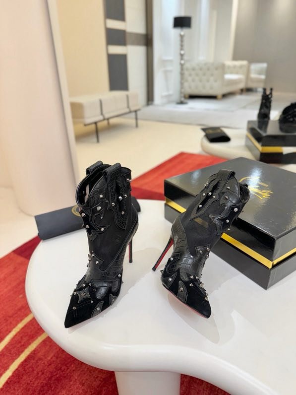 Ботильоны на высоком каблуке фото 5