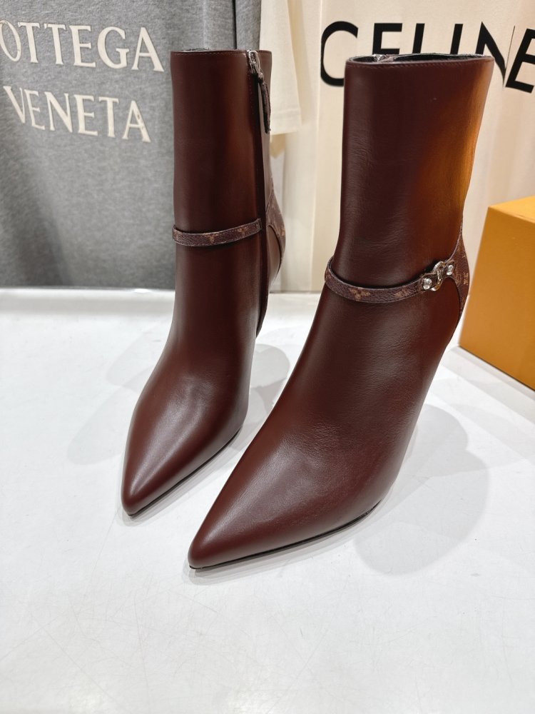 Ботильоны на высоком каблуке фото 6