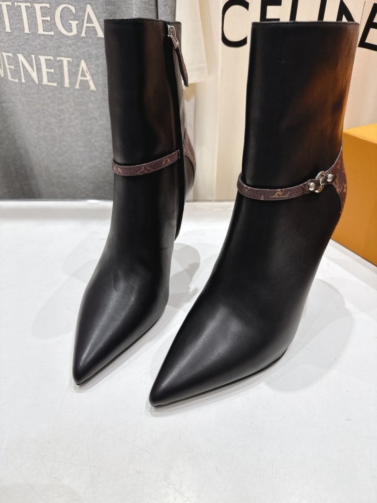 Ботильоны на высоком каблуке фото 6