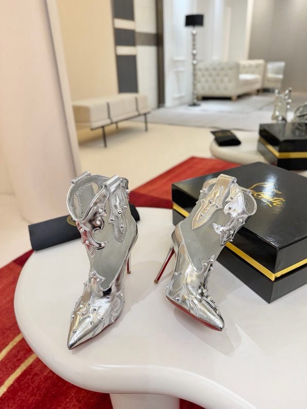 Ботильоны на высоком каблуке фото 6