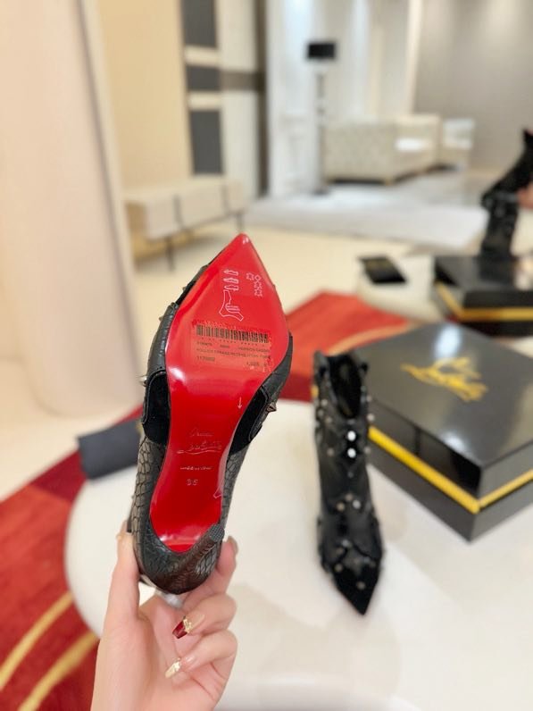 Ботильоны на высоком каблуке фото 6