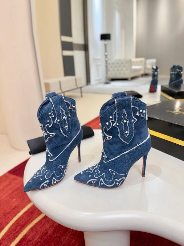 Ботильоны на высоком каблуке фото 6