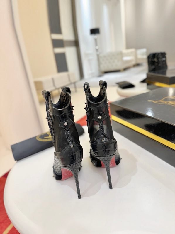 Ботильоны на высоком каблуке фото 7