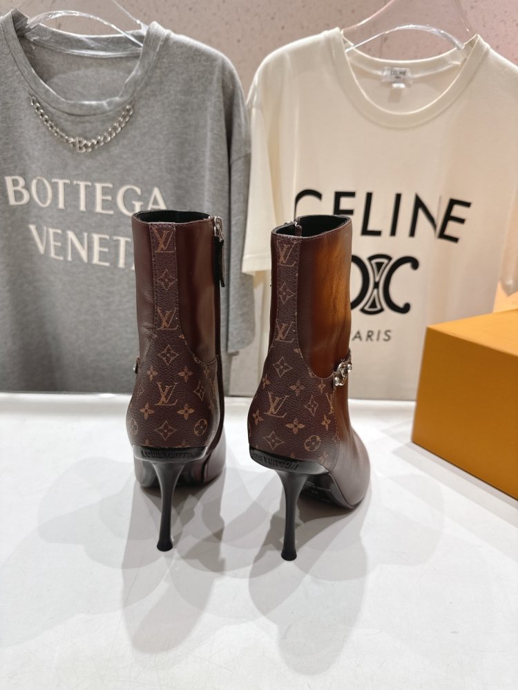 Ботильоны на высоком каблуке фото 8