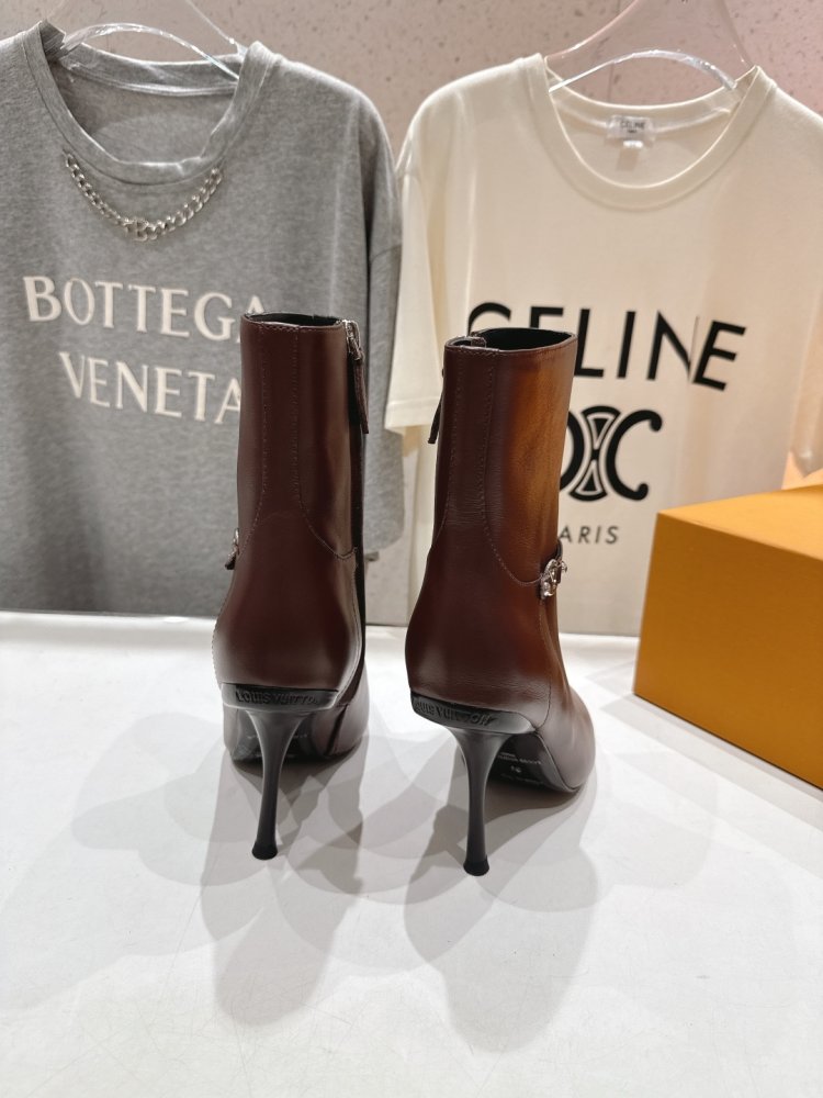 Ботильоны на высоком каблуке фото 8