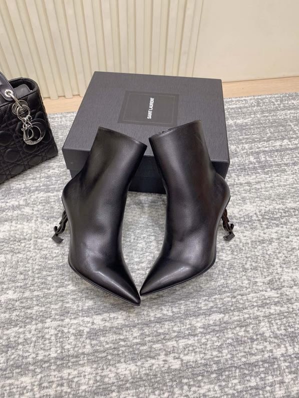 Ботильоны на высоком каблуке фото 9