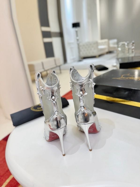 Ботильоны на высоком каблуке фото 9