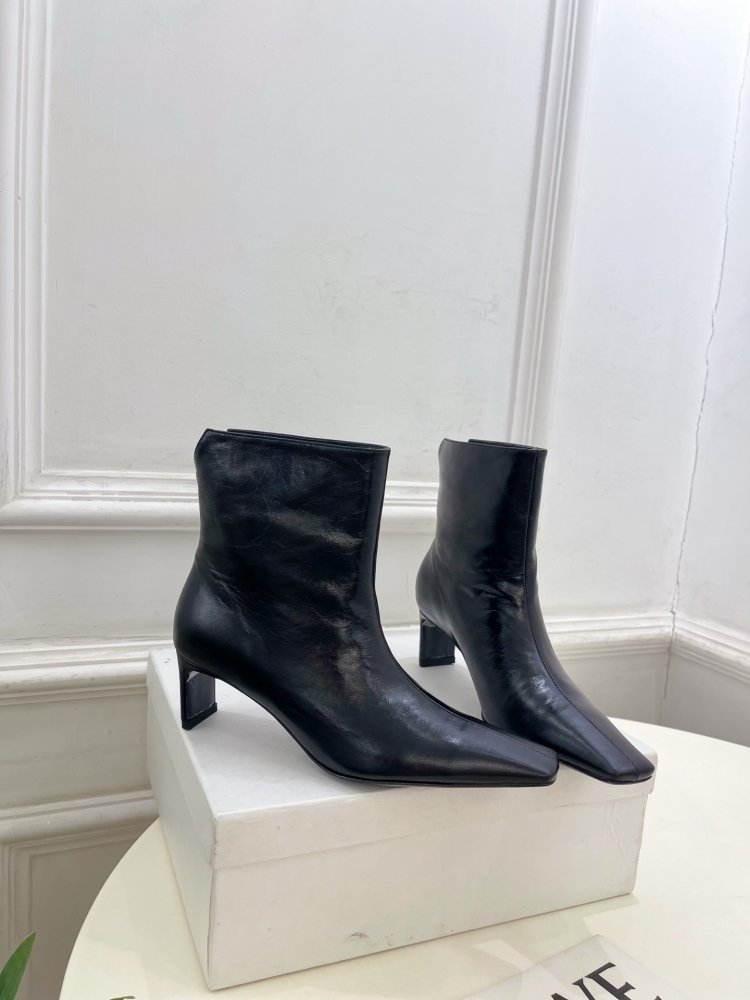 Ботильйони з квадратним носком і каблуком чарочкою фото 2