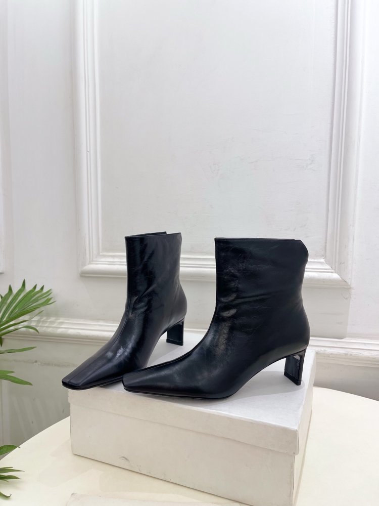 Ботильйони з квадратним носком і каблуком чарочкою фото 3