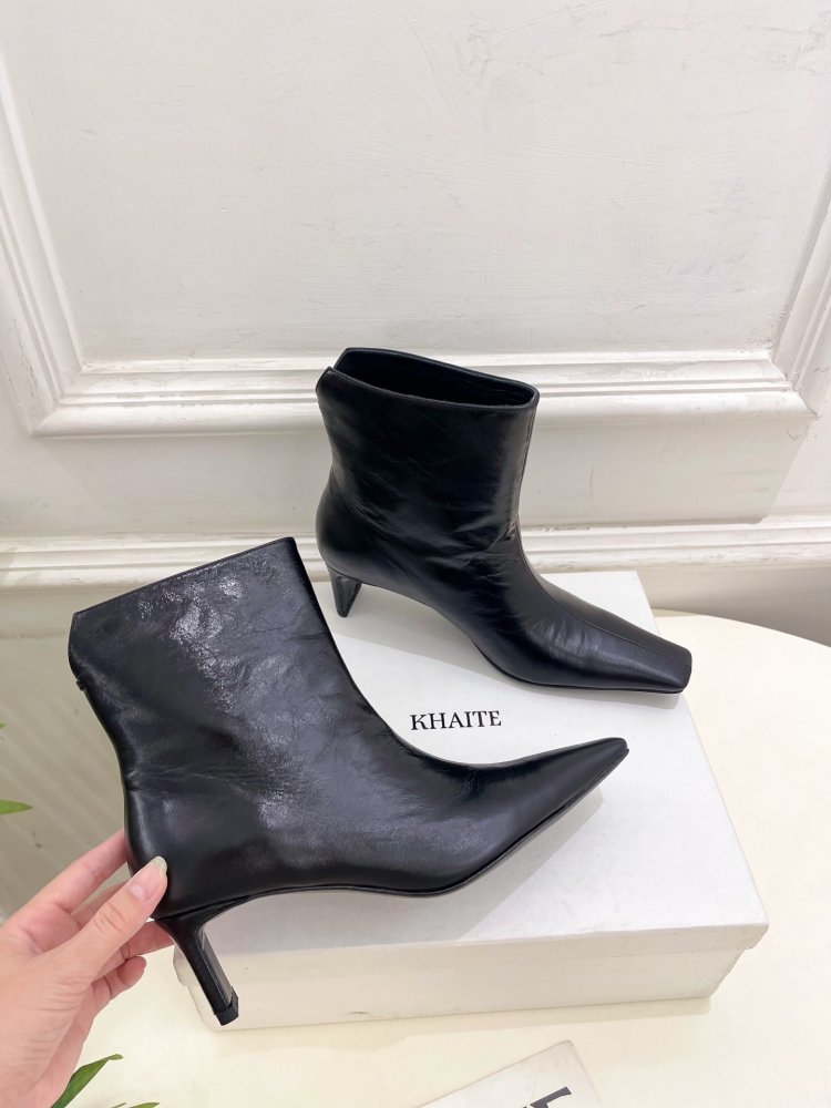 Ботильйони з квадратним носком і каблуком чарочкою фото 6