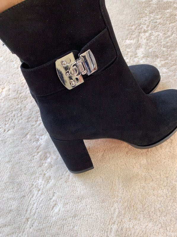 Ботильоны замшевые фото 5