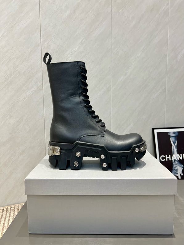 Ботинки Balenciaga Bulldozer кожаные