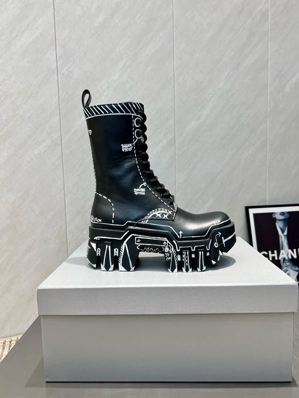 Ботинки Balenciaga Bulldozer кожаные