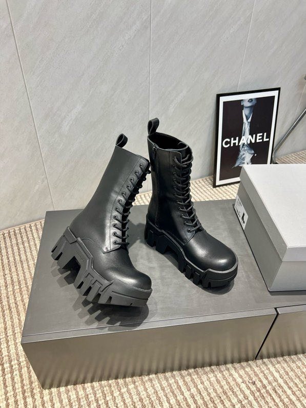 Ботинки Balenciaga Bulldozer кожаные фото 3