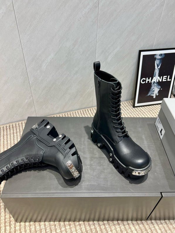 Ботинки Balenciaga Bulldozer кожаные фото 4
