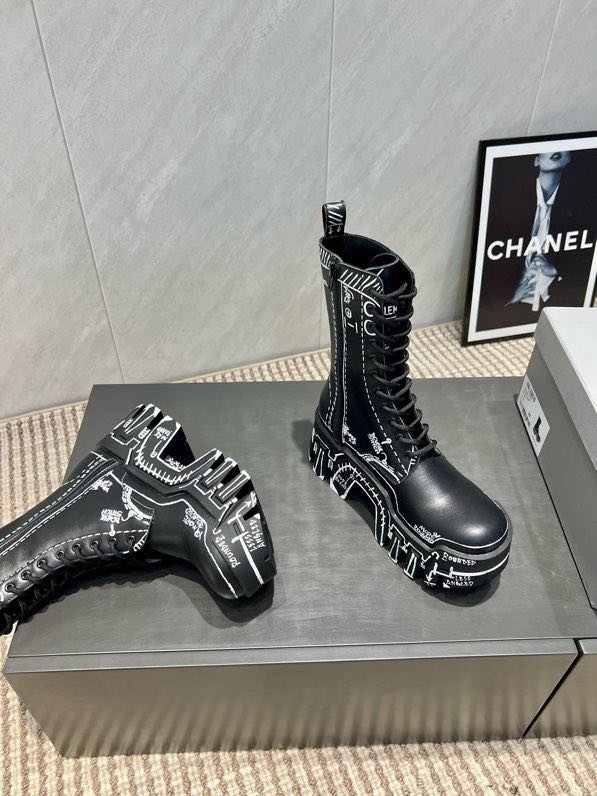 Ботинки Balenciaga Bulldozer кожаные фото 4