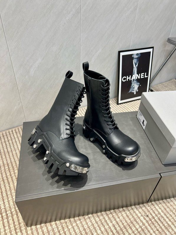 Ботинки Balenciaga Bulldozer кожаные фото 5