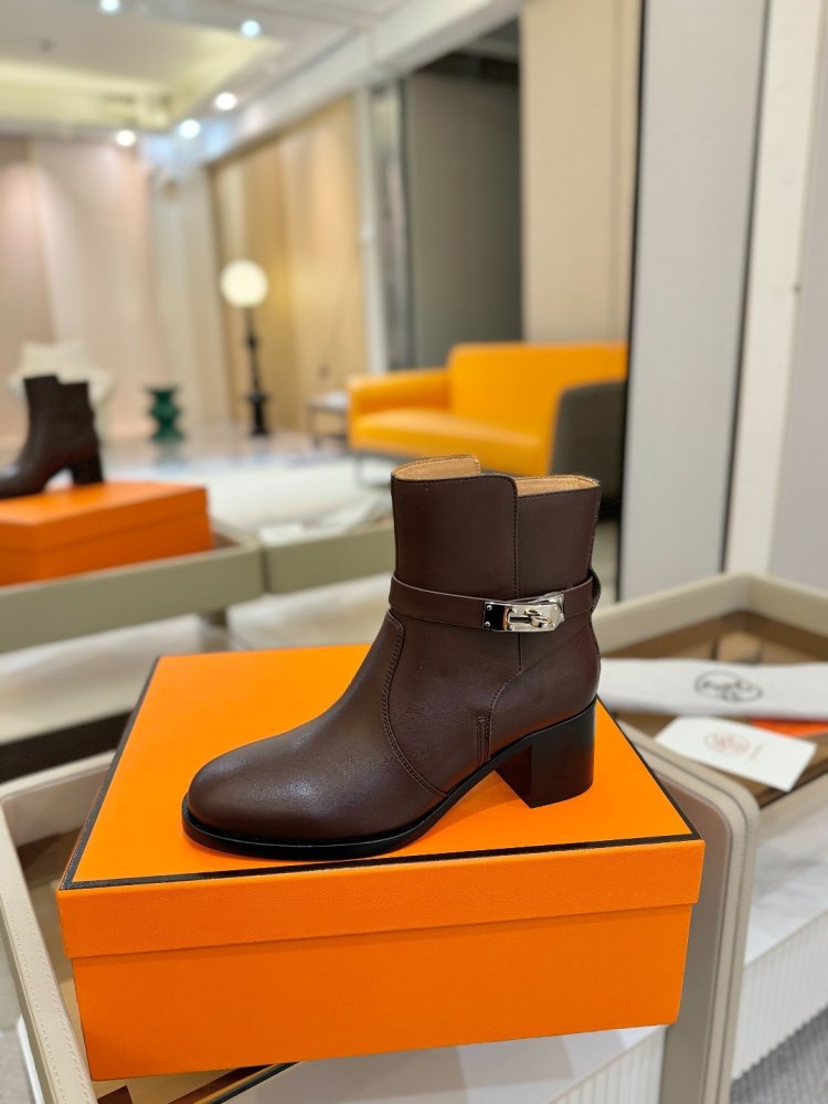 Boots Justine leather women's