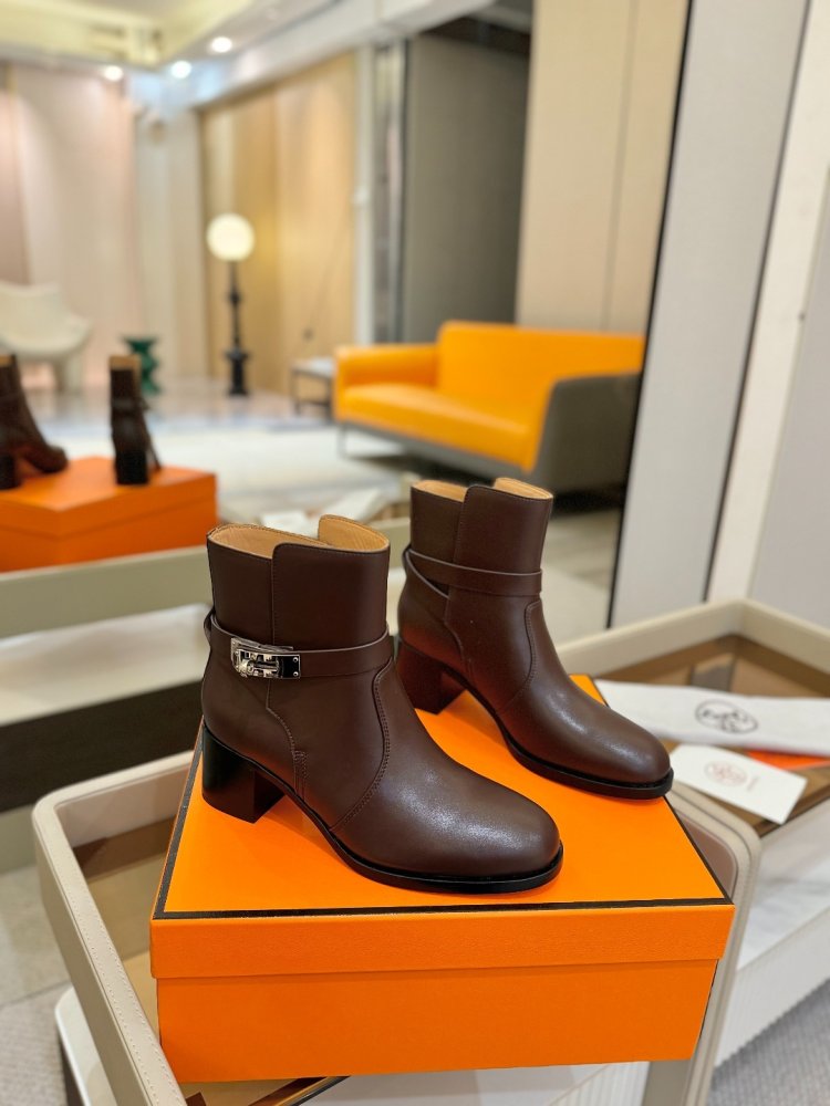 Boots Justine leather women's фото 2