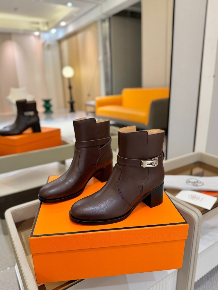 Boots Justine leather women's фото 3