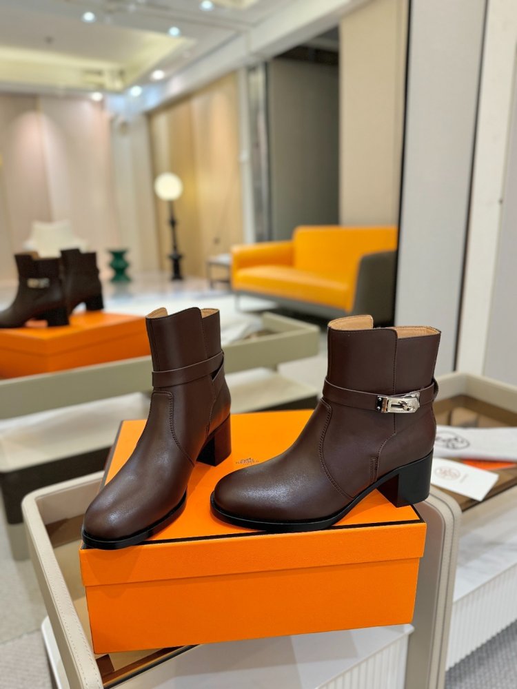 Boots Justine leather women's фото 4