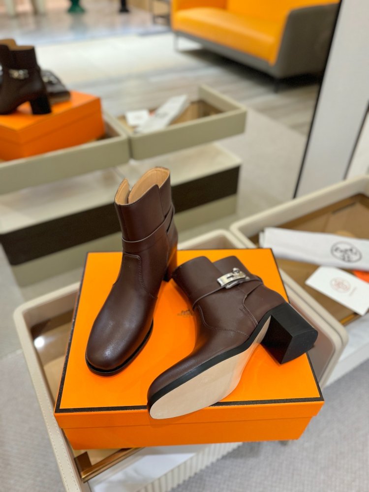 Boots Justine leather women's фото 5