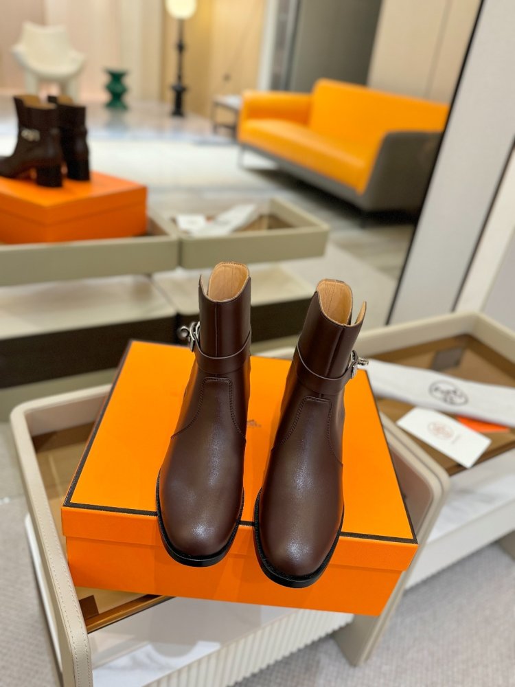 Boots Justine leather women's фото 6