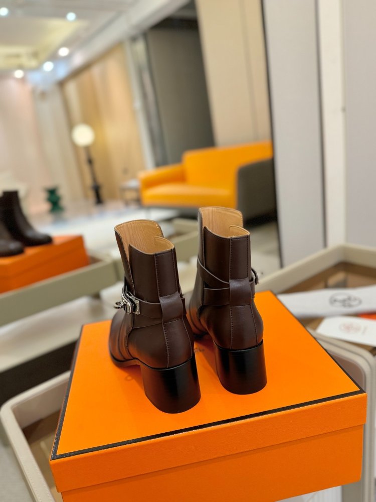 Boots Justine leather women's фото 7