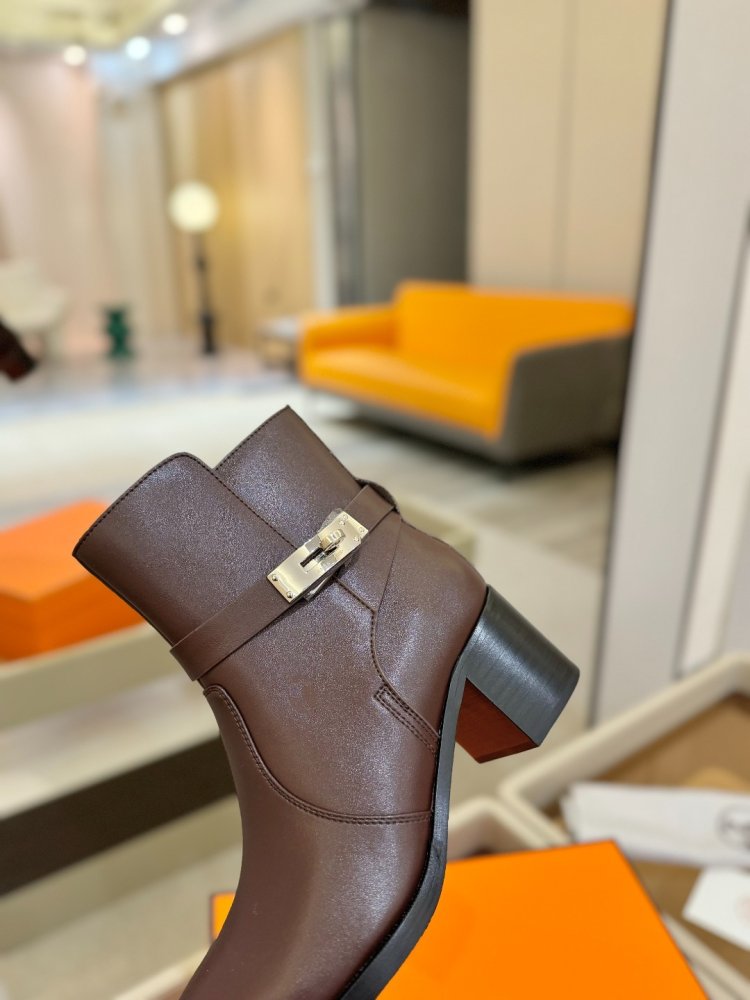 Boots Justine leather women's фото 9