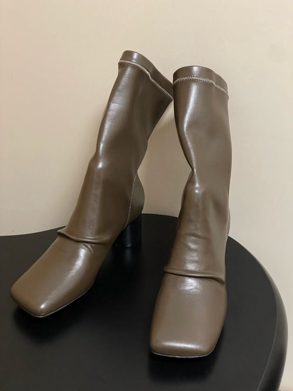 Черевики шкіряні на підборах фото 2