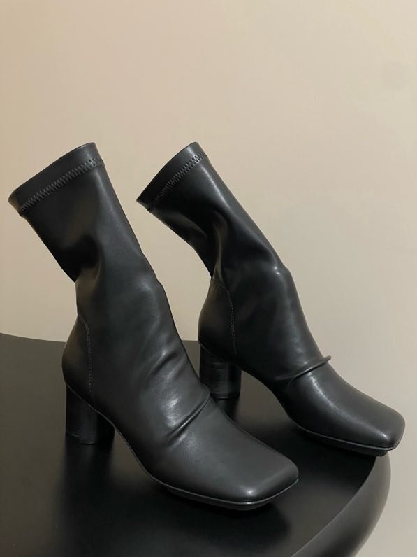 Черевики шкіряні на підборах фото 2