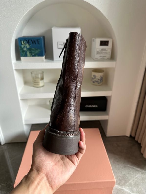 Ботинки кожаные на шнуровке фото 3