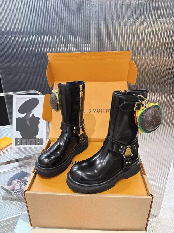 Ботинки кожаные женские LV x Timberland