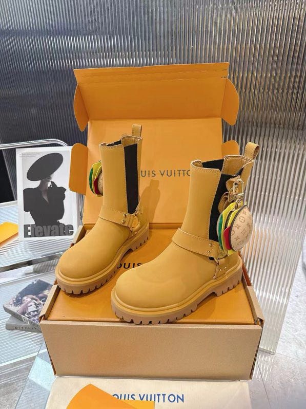 Ботинки кожаные женские LV x Timberland