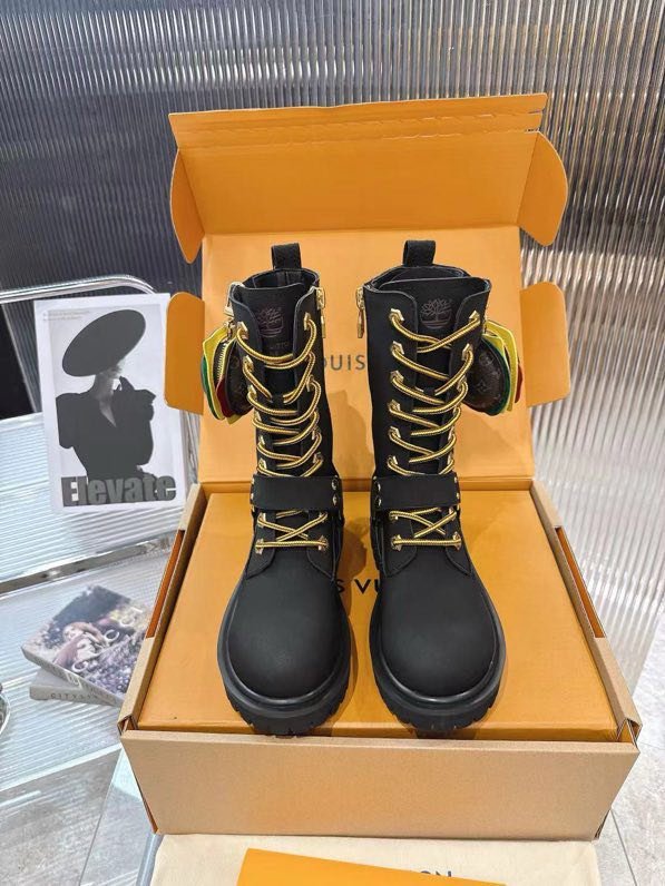 Черевики шкіряні жіночі LV x Timberland фото 2
