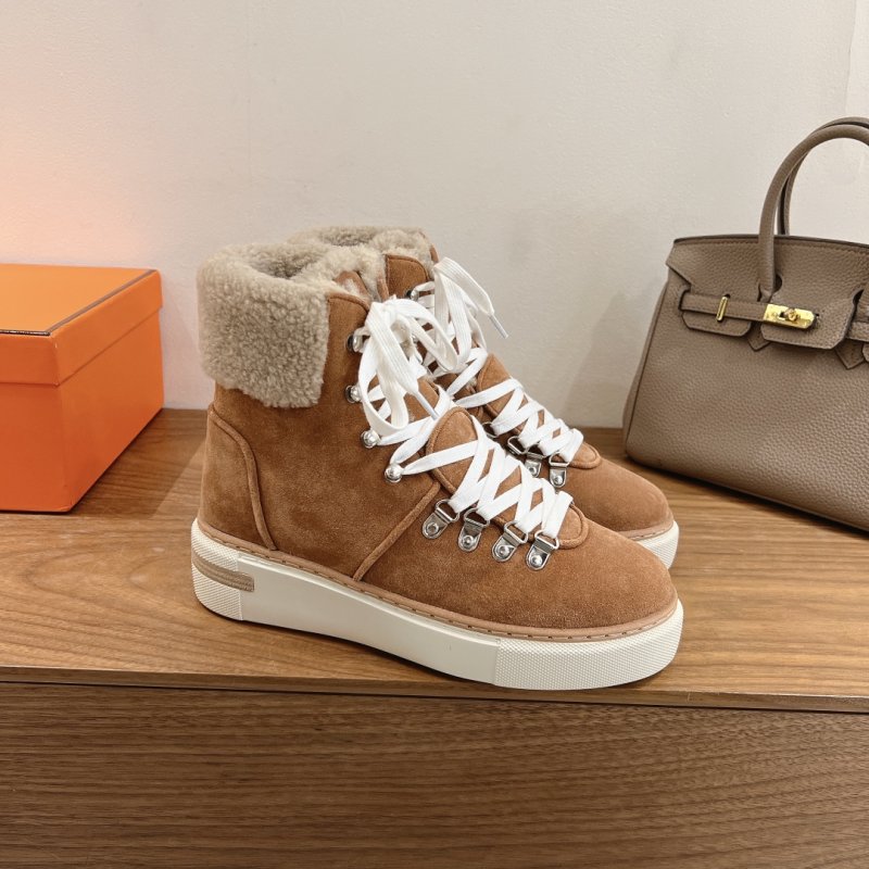 Ботинки кожаные женские на меху