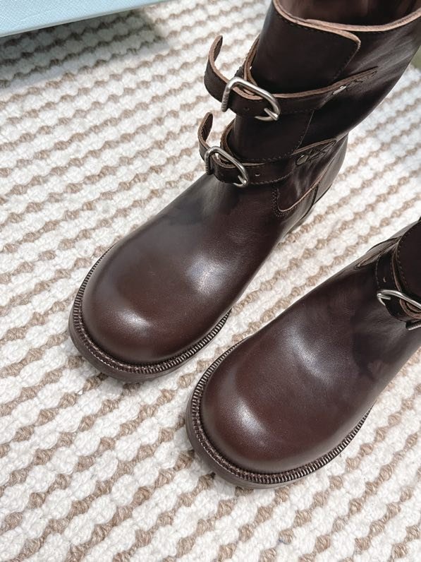 Boots leather women's фото 2