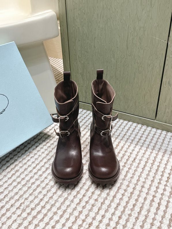 Boots leather women's фото 3