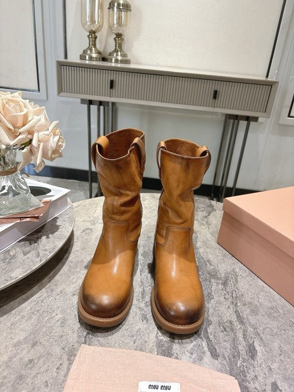 Boots leather women's фото 3