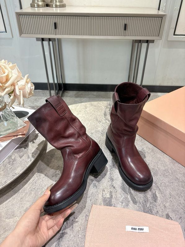 Boots leather women's фото 4