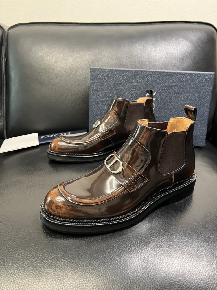 Ботинки мужские челси кожаные лаковые с резинкой фото 2