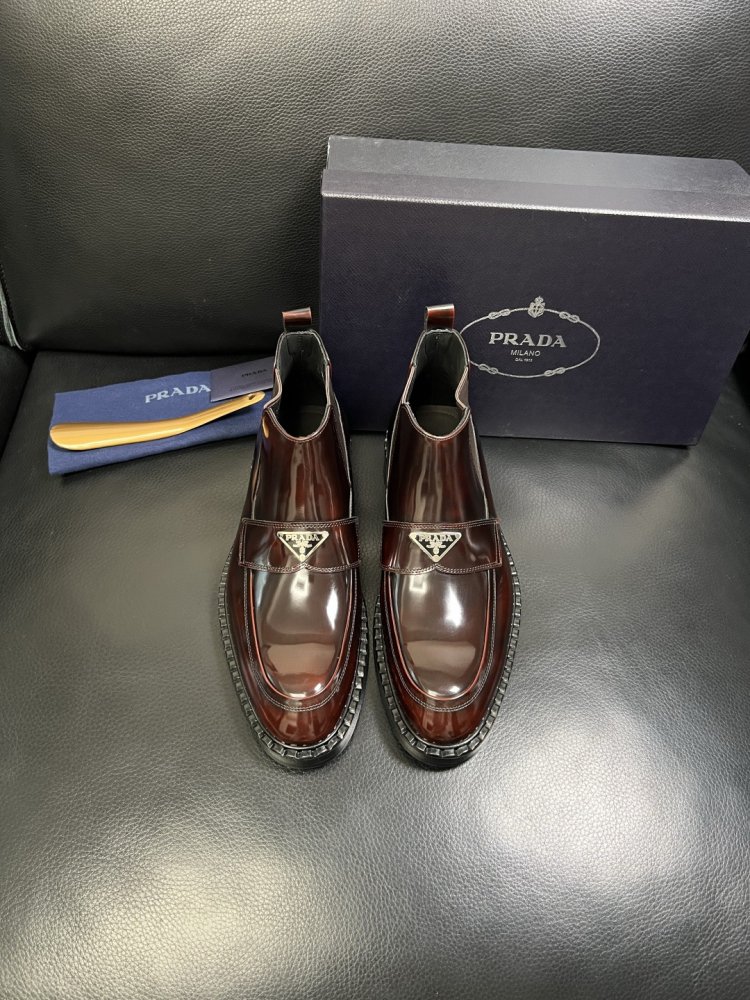 Черевики чоловічі челсі шкіряні лакові з гумкою фото 3