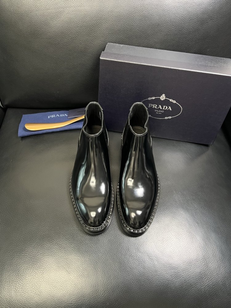 Черевики чоловічі челсі шкіряні лакові з гумкою фото 3