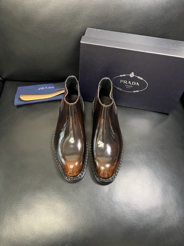 Черевики чоловічі челсі шкіряні лакові з гумкою фото 3