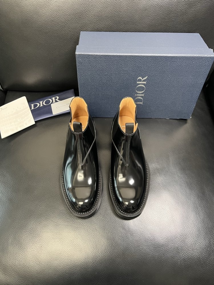 Ботинки мужские челси кожаные лаковые с резинкой фото 3