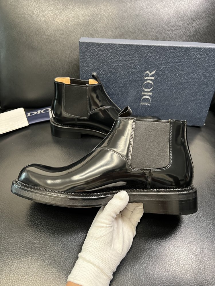 Ботинки мужские челси кожаные лаковые с резинкой фото 5