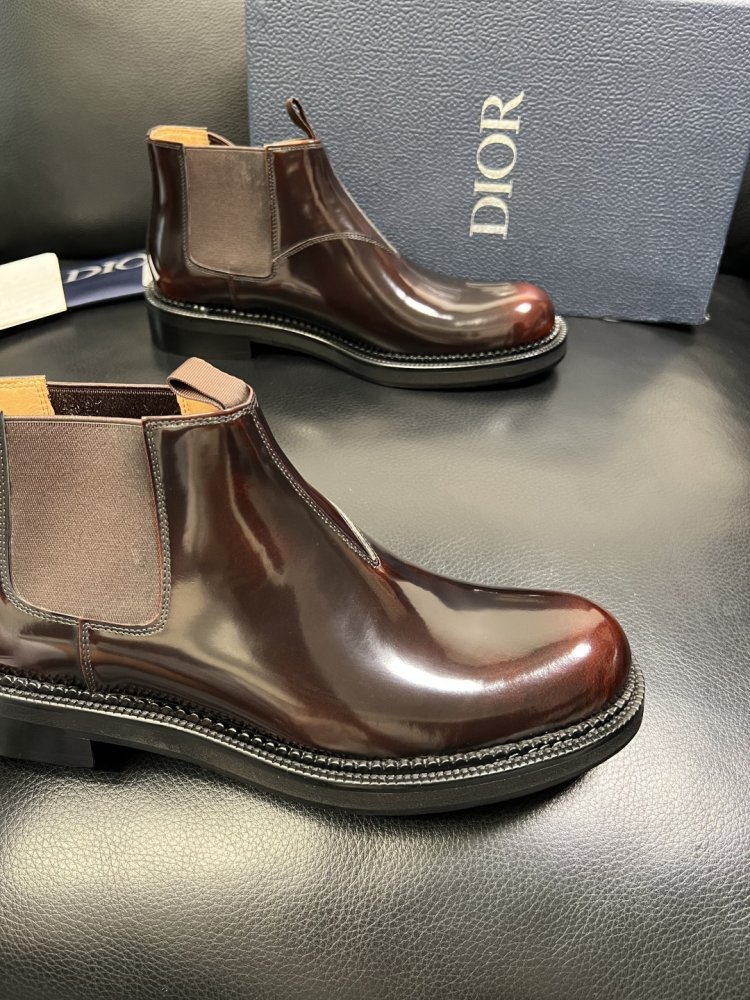 Ботинки мужские челси кожаные лаковые с резинкой фото 6