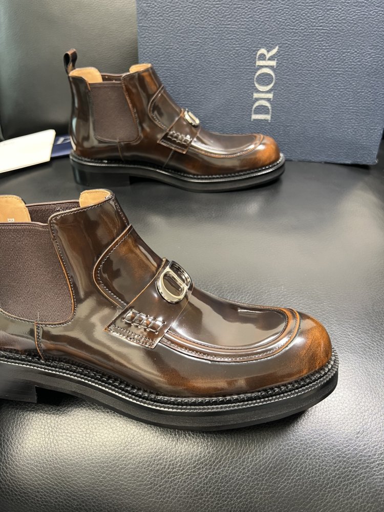 Ботинки мужские челси кожаные лаковые с резинкой фото 6