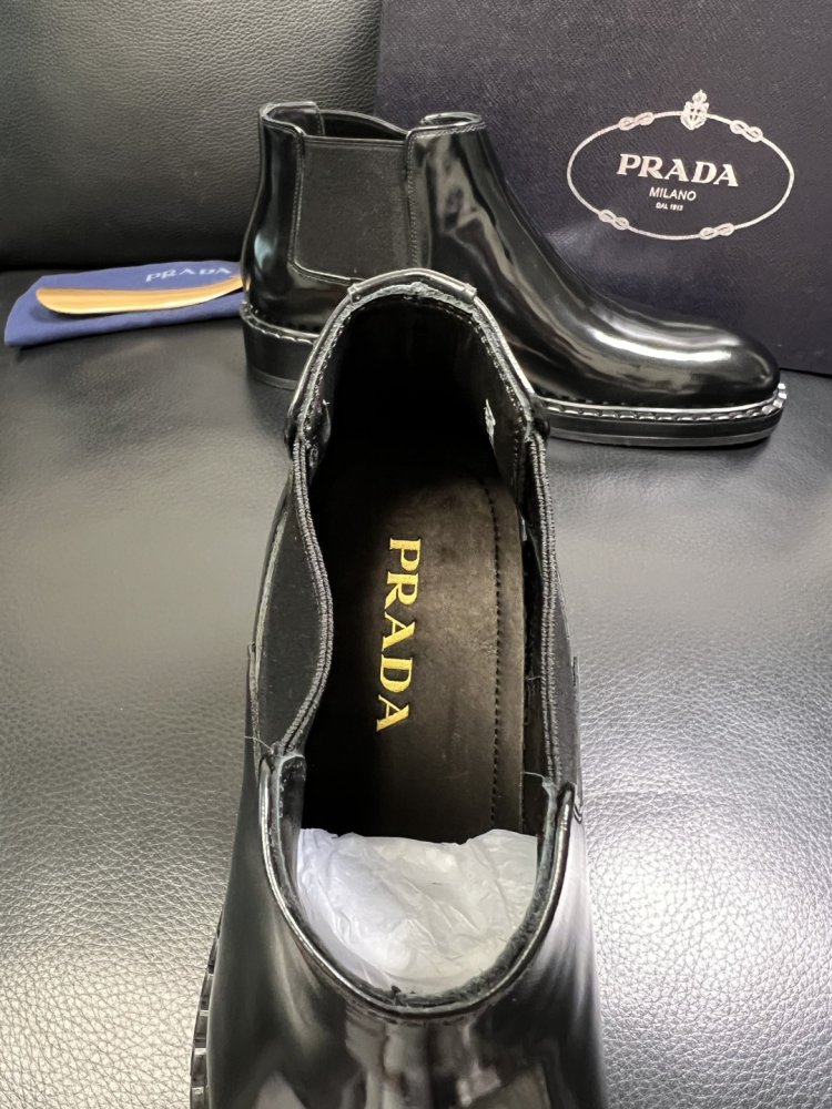 Черевики чоловічі челсі шкіряні лакові з гумкою фото 7